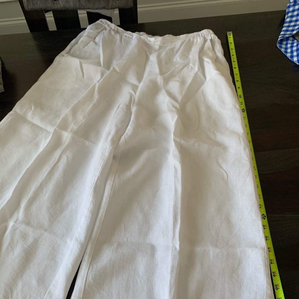 Wide leg linen palazzo pants